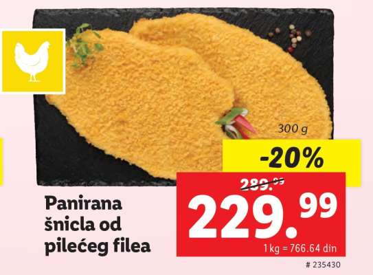 Panirana šnicla od pilećeg filea