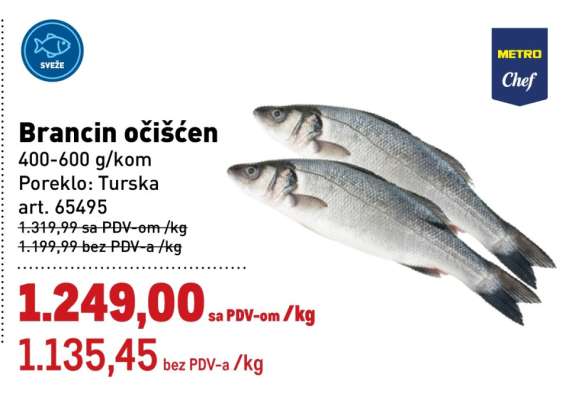 Brancin očišćen