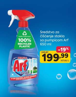 Sredstvo za čišćenje stakla sa pumpicom Arf 650 ml