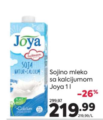 Sojino mleko sa kalcijumom Joya 1 l