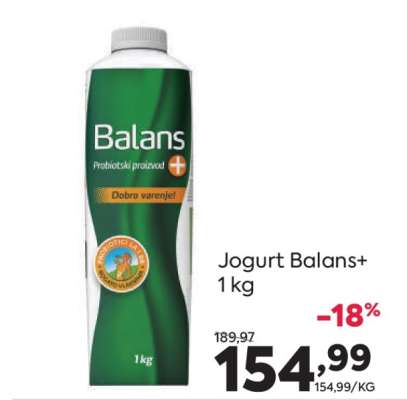 Jogurt Balans+ 1 kg