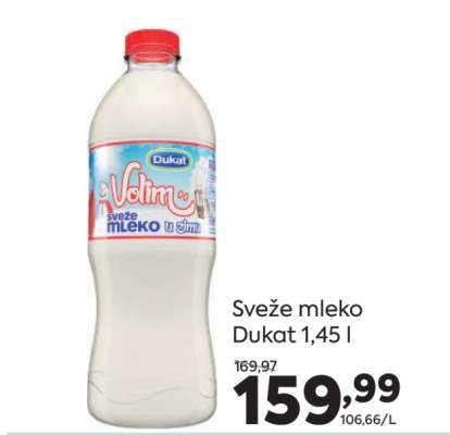 Sveže mleko Dukat 1,45 l