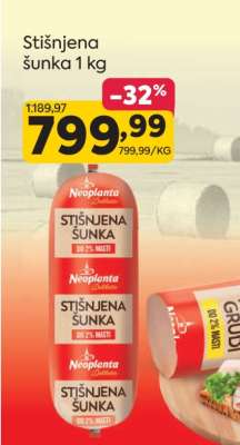 Stišnjena šunka 1 kg