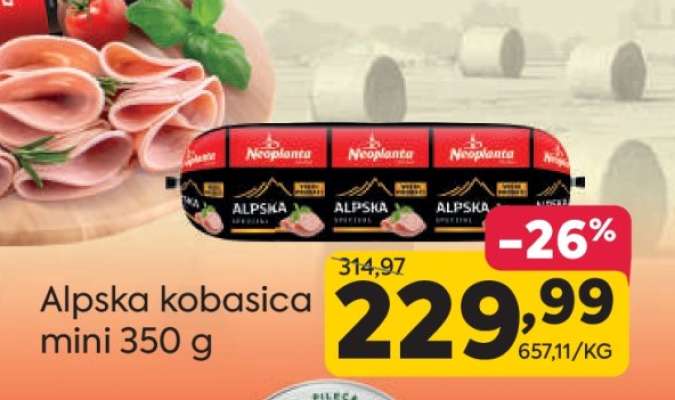 Alpska kobasica mini 350 g