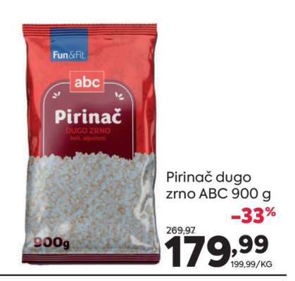 Pirinač dugo zrno ABC 900 g