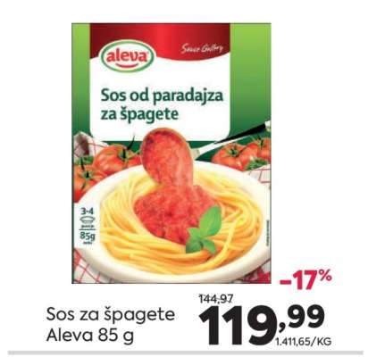 Sos za špagete Aleva 85 g