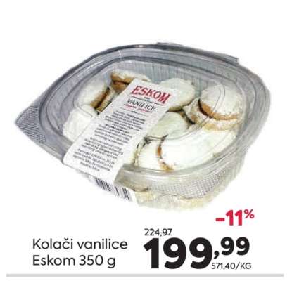 Kolači vanilice Eskom 350 g