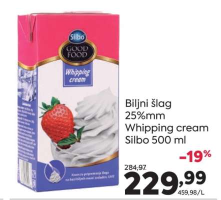 Biljni šlag 25%mm