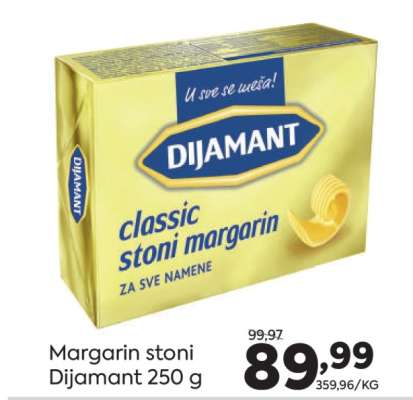Margarin stoni Dijamant 250 g