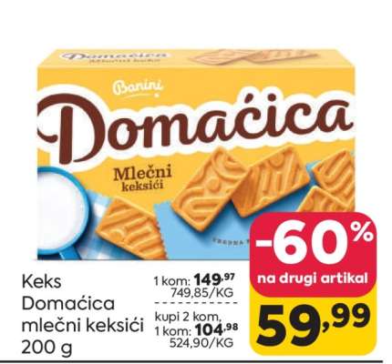Keks Domaćica mlečni keksići