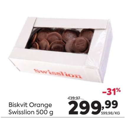 Biskvit orange Swisslion 500 g