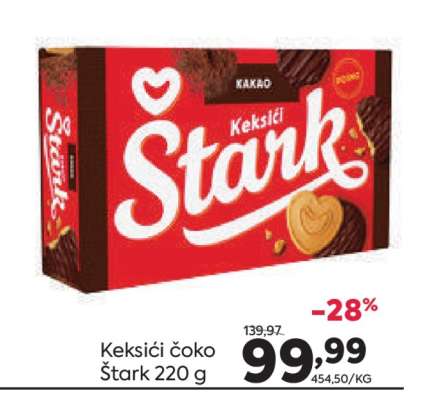 Keksići čoko Štark 220 g
