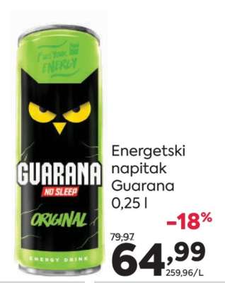 Energetski napitak Guarana 0.25 l