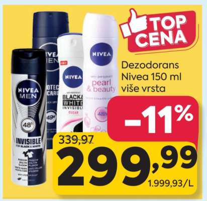 Dezodorans Nivea 150 ml više vrsta