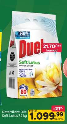 Deterdžent Duel Soft Lotus 7.2 kg