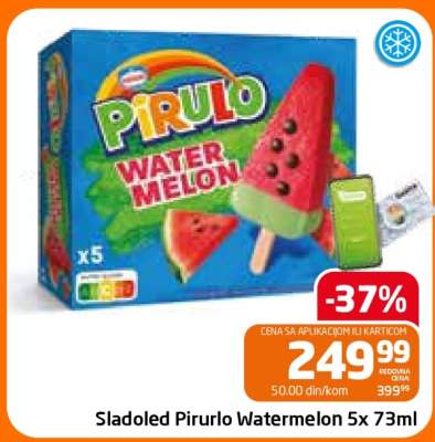 Sladoled Pirurlo Watermelon 5x 73ml
