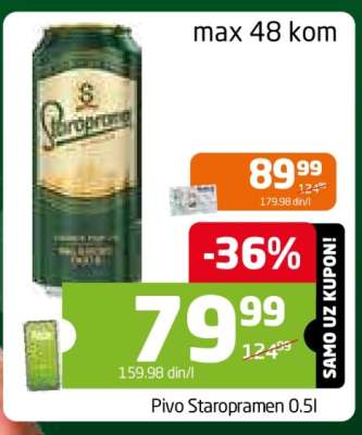 Pivo Staropramen 0.5l