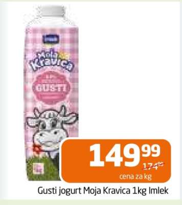 Gusti jogurt Moja Kravica 1kg Imlek