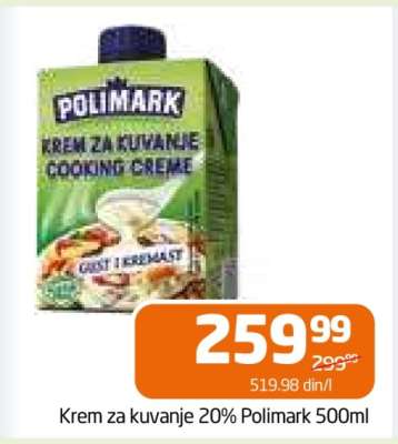 Krem za kuvanje 20% Polimark 500ml