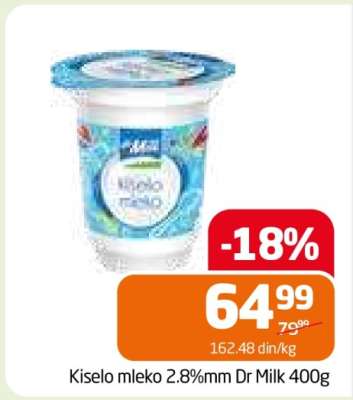 Kiselo mleko 2.8%mm Dr Milk 400g