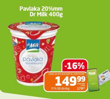 Pavlaka 20%mm Dr Milk 400g