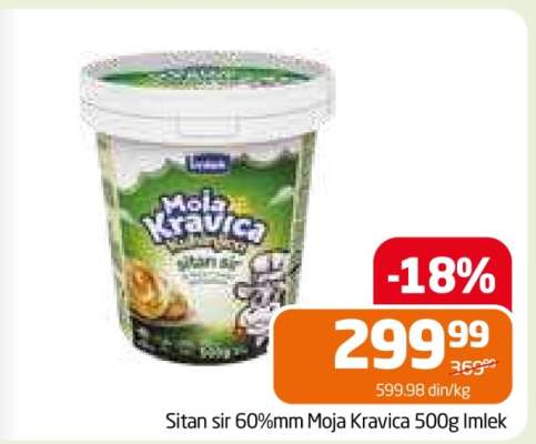 Sitan sir 60%mm Moja Kravica 500g Imlek