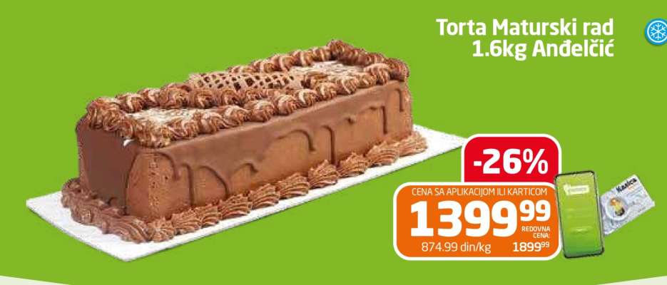 Torta Maturski rad 1.6kg Anđeličić