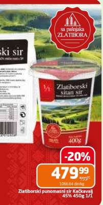 Zlatiborski punomasni sir Kačkavalj