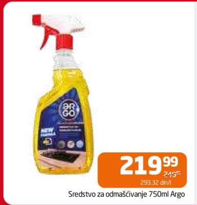 Sredstvo za odmašćivanje 750ml Argo