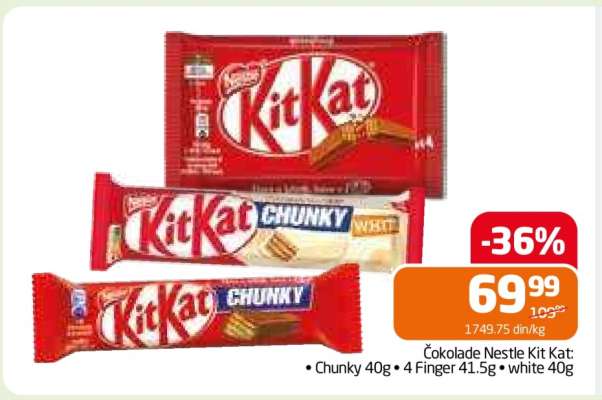 Čokolade Nestle Kit Kat