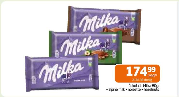Čokolada Milka 80g