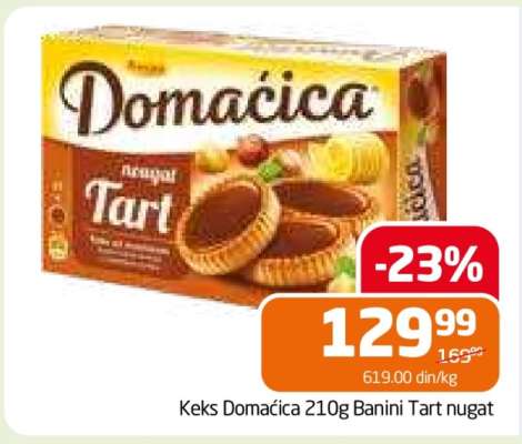 Keks Domaćica 210g Banini Tart nugat