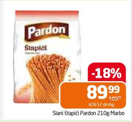 Slani štapići Pardon 210g Marbo
