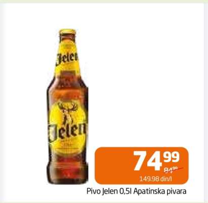 Pivo Jelen 0,5l Apatinska pivara
