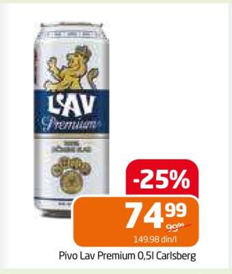 Pivo Lav Premium 0,5l Carlsberg