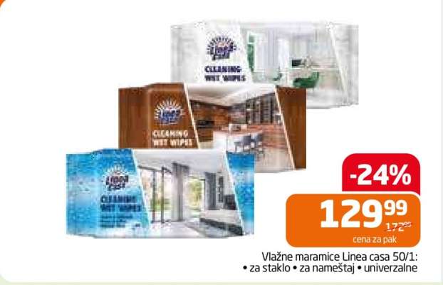 Vlažne maramice Linea casa 50/1