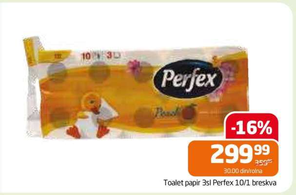 Toalet papir 3sl Perfex 10/1 breskva