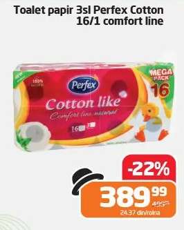 Toalet papir 3sl Perfex Cotton 16/1 comfort line