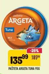 PAŠTETA ARGETA TUNA 95G