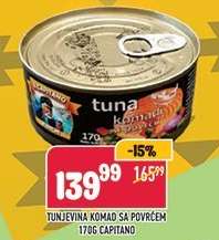 Tunjevina komad sa povrćem 170g Capitano