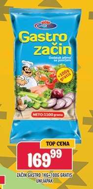 Začin Gastro 1kg+100g Gratis Unipak