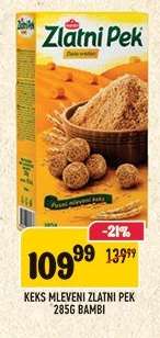 Keks Mleveni Zlatni Pek 285g Bambi