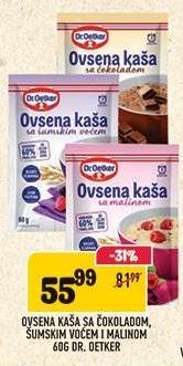 Ovsena kaša sa čokoladom, šumskim voćem i malinom