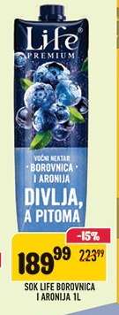 Sok Life Borovnica i Aronija 1L
