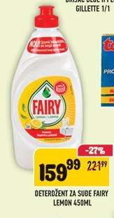 Deterdžent za suđe Fairy Lemon 450ml