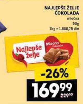 Najlepše želje čokolada
