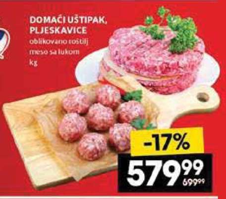 DOMAĆI UŠTIPAK, PLJESKAVICE
