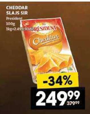 CHEDDAR SLAJS SIR