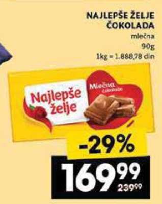 Najlepše želje čokolada