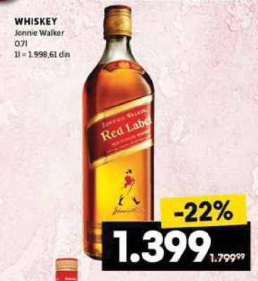 WHISKEY Jonnie Walker 0,7l